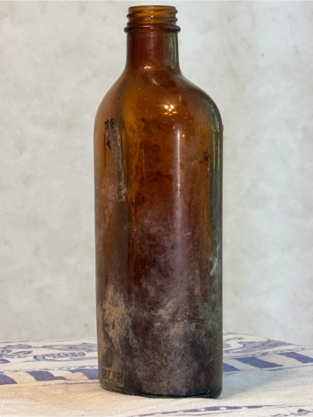 Vintage Jos. E. Seagram & Sons Ltd Amber Liquor Bottle Federal Law Forbids Reuse